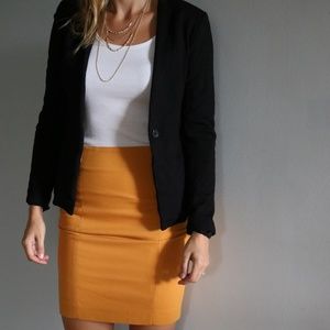 Mustard Yellow Pencil Skirt